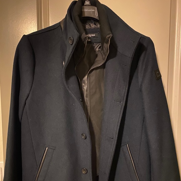 Kenneth Cole mens wool trench coat - Picture 1 of 5
